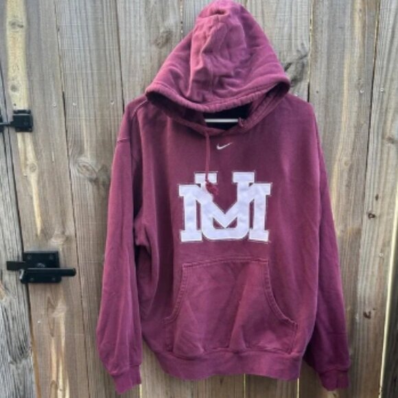 Vintage Nike Center Swoosh University of Montana grizzlies Hoodie with Logo Sz M - Picture 1 of 9